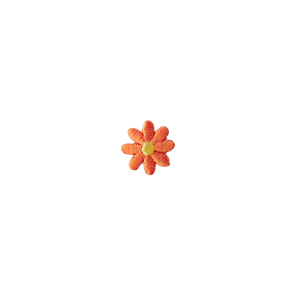 orange daisy applique from Heit's Wholesale bulk sewing supply company