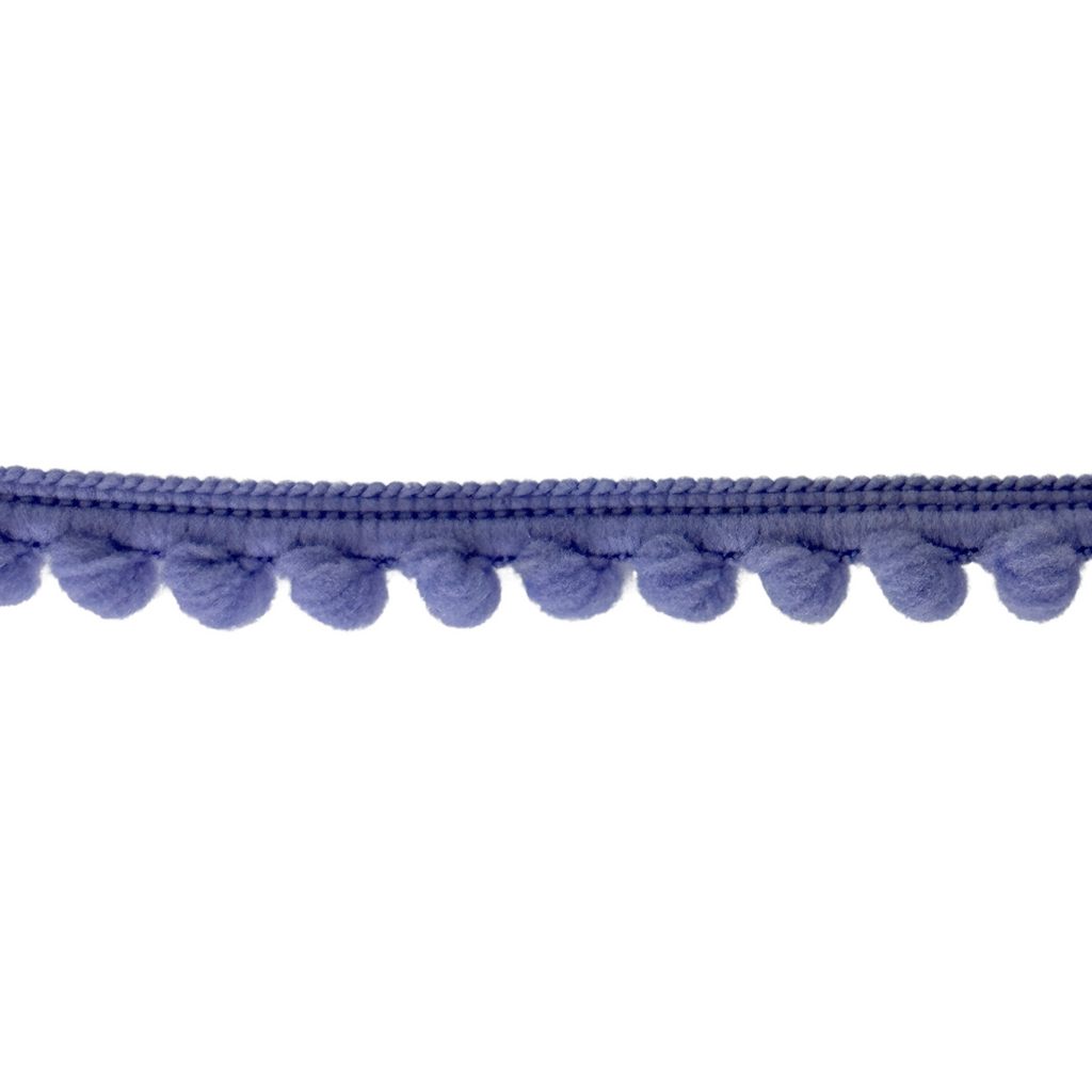 orchid 3/8" baby pom pom fringe from Heit's Wholesale bulk sewing supply company