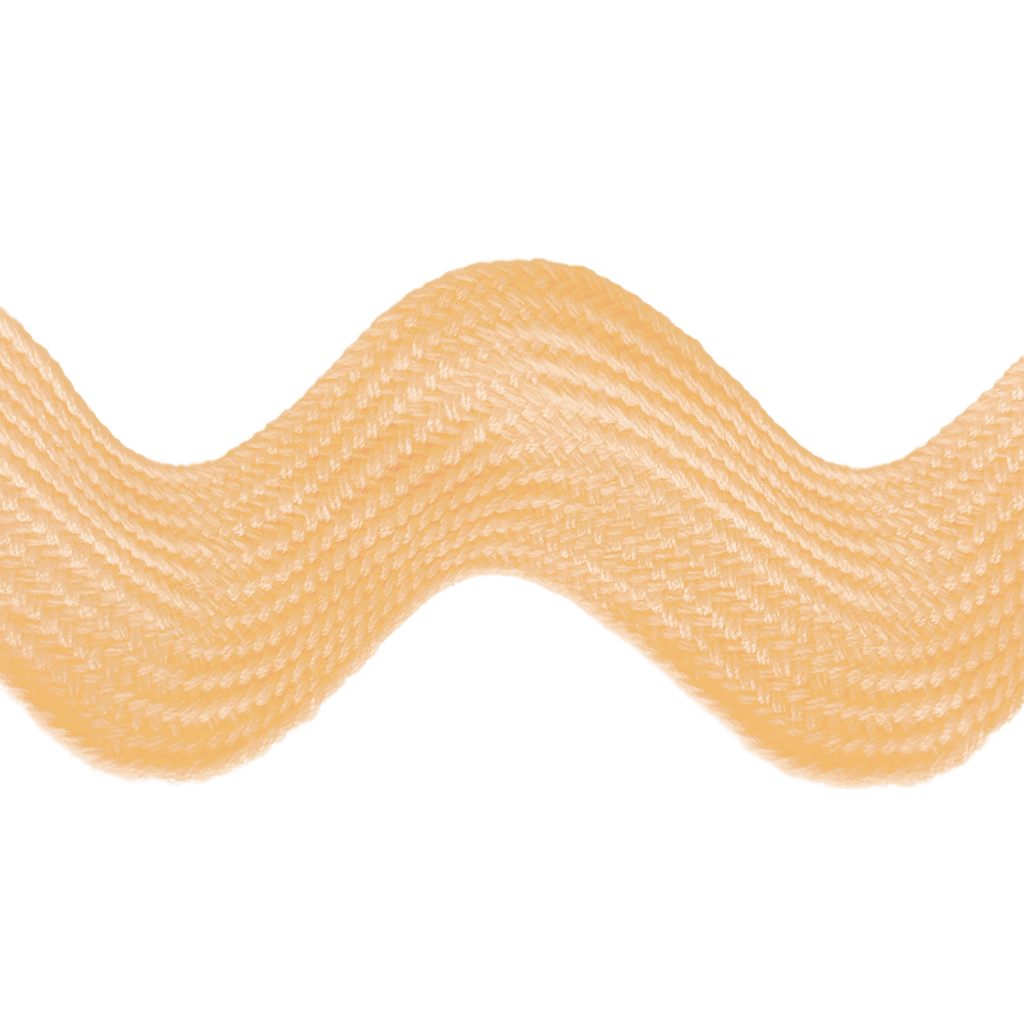 peach 1+13/32" polyester ric rac from Heit's Wholesale bulk sewing supply company