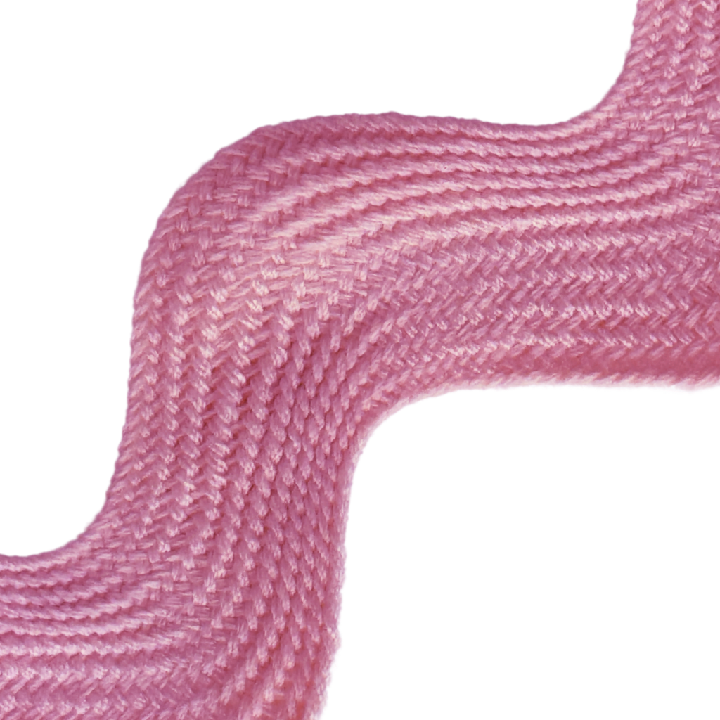 pink 1+13/32" polyester ric rac from Heit's Wholesale bulk sewing supply company
