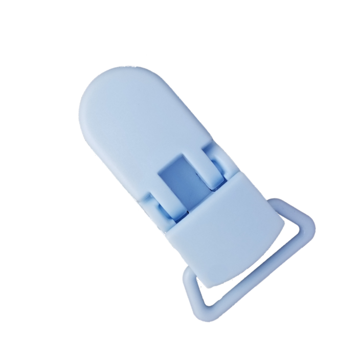enlarged blue poly resin pacifier clips from Heit's Wholesale bulk sewing supply company