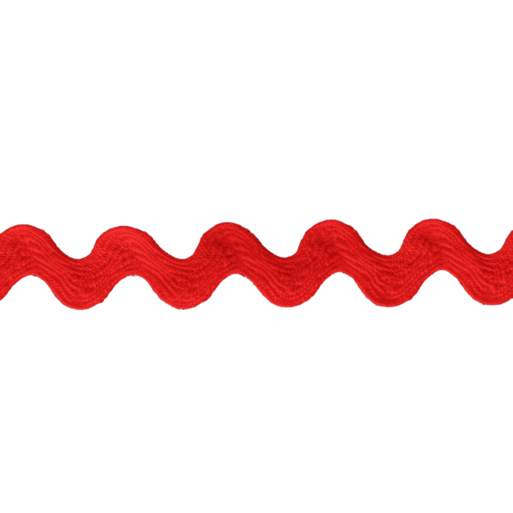 red 1/2" polyester ric rac from Heit's Wholesale bulk sewing supply company