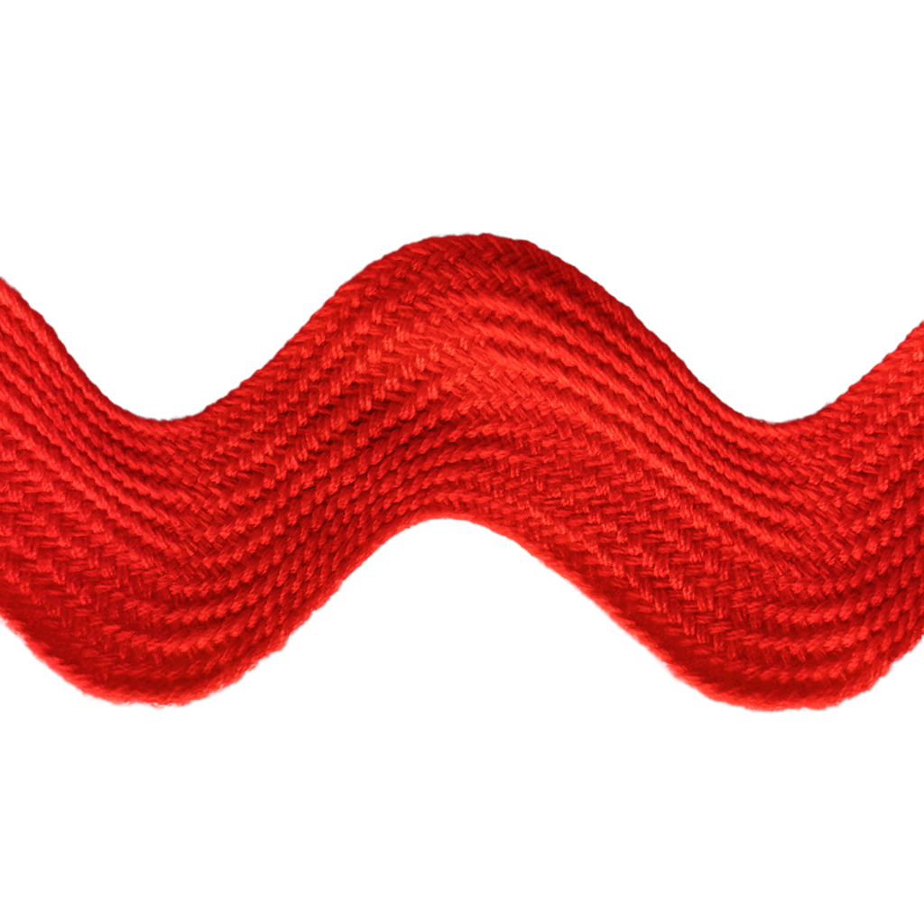 red 1+13/32" polyester ric rac from Heit's Wholesale bulk sewing supply company