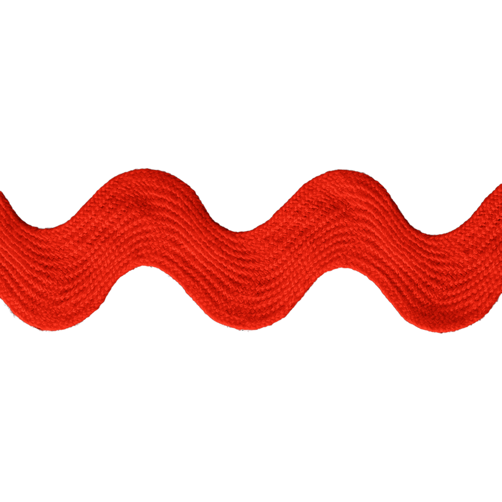 red 1" polyester ric rac from Heit's Wholesale bulk sewing supply company