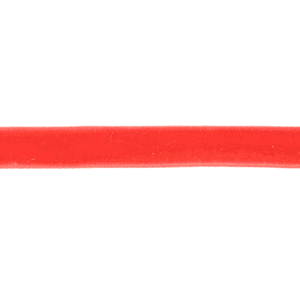 red 3/8" velvet ribbon from Heit's Wholesale bulk sewing supply company