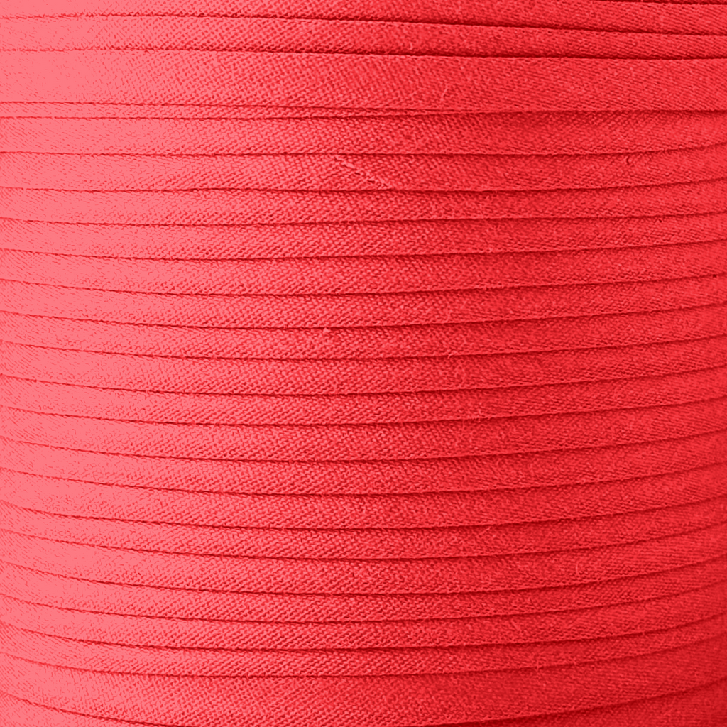 color swatch of the red 3/8" double fold bias tape on a spool from Heit's Wholesale bulk sewing supply company 