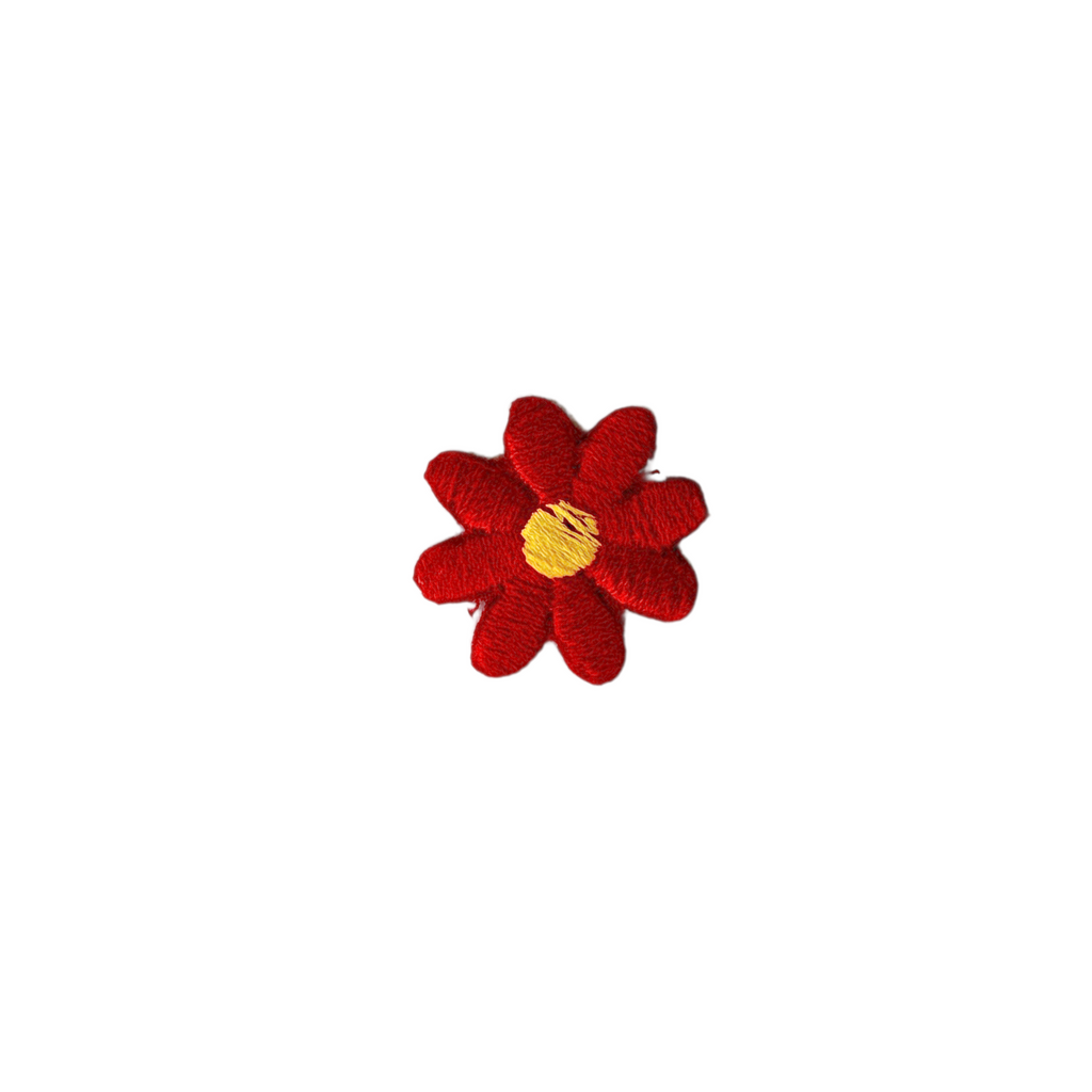 red daisy applique from Heit's Wholesale bulk sewing supply company