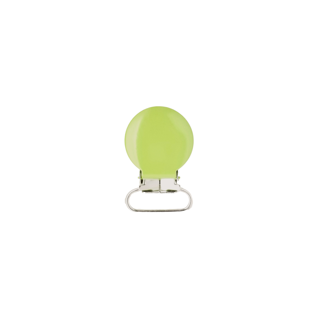 mint round pacifier clips from Heit's Wholesale bulk sewing supply company 