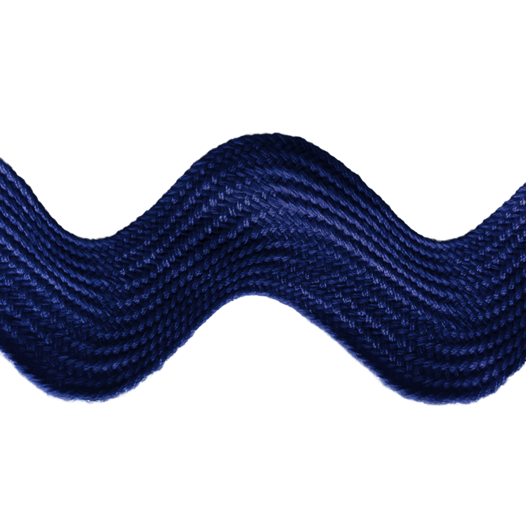 royal blue 1+13/32" polyester ric rac from Heit's Wholesale bulk sewing supply company