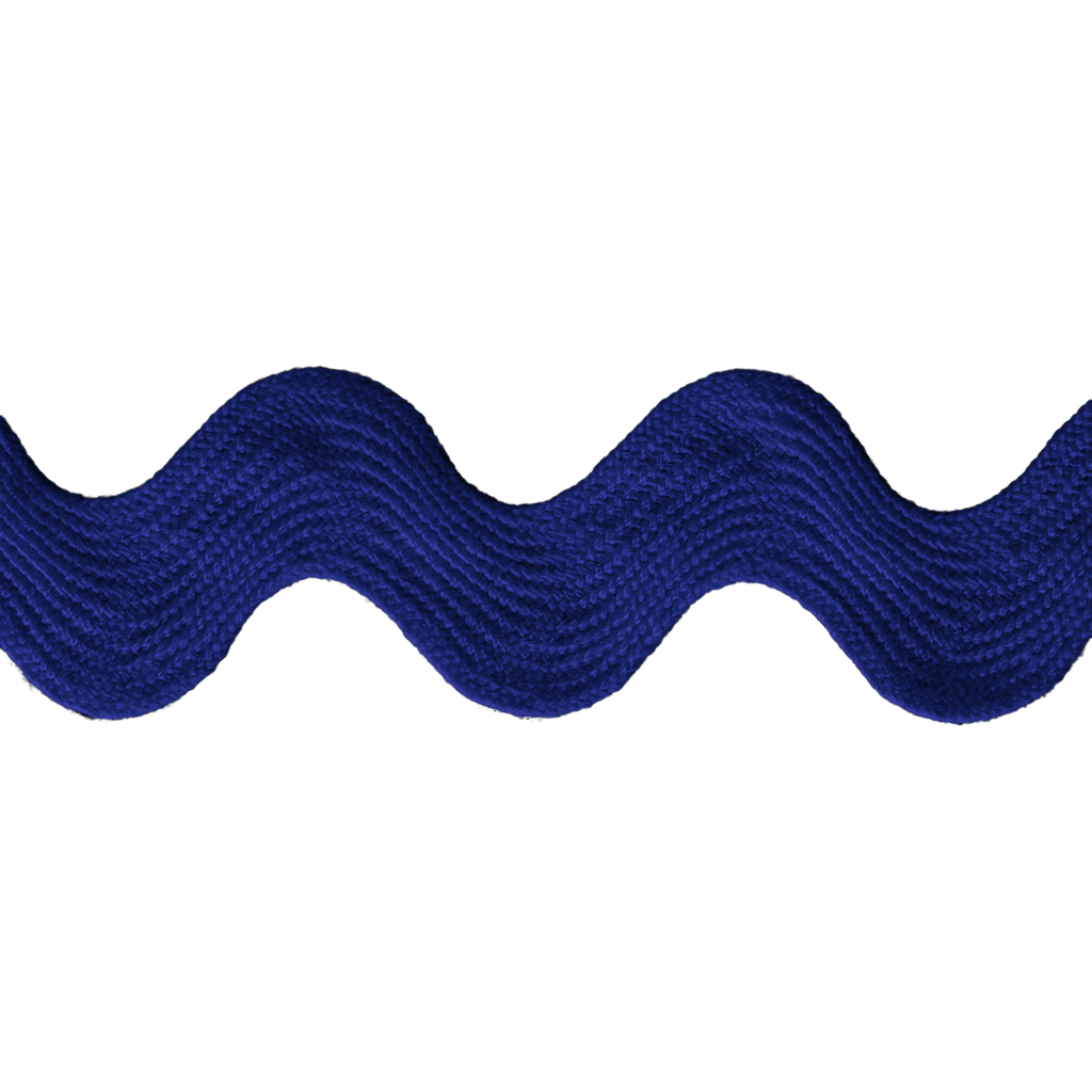 royal blue 1" polyester ric rac from Heit's Wholesale bulk sewing supply company