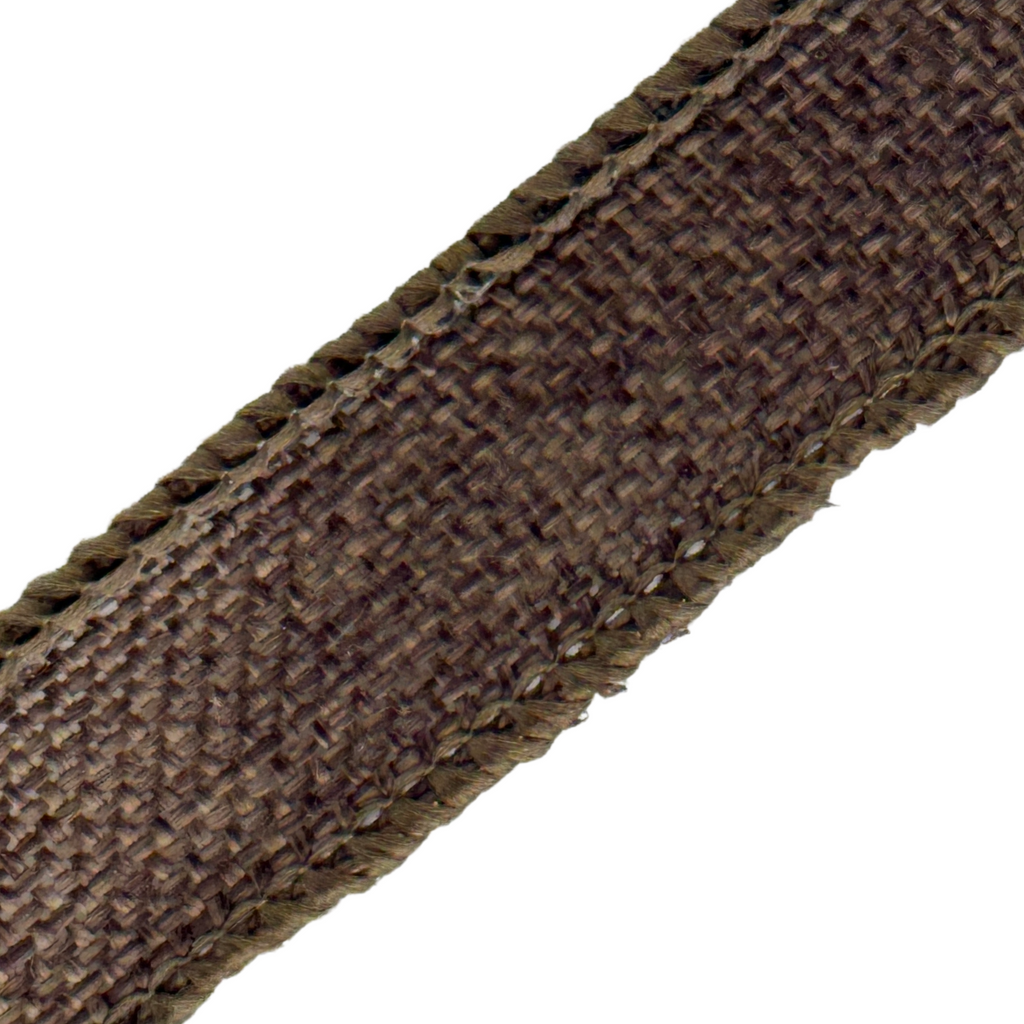 seal brown 7/8" non wired burlap ribbon from Heit's Wholesale bulk sewing supply company