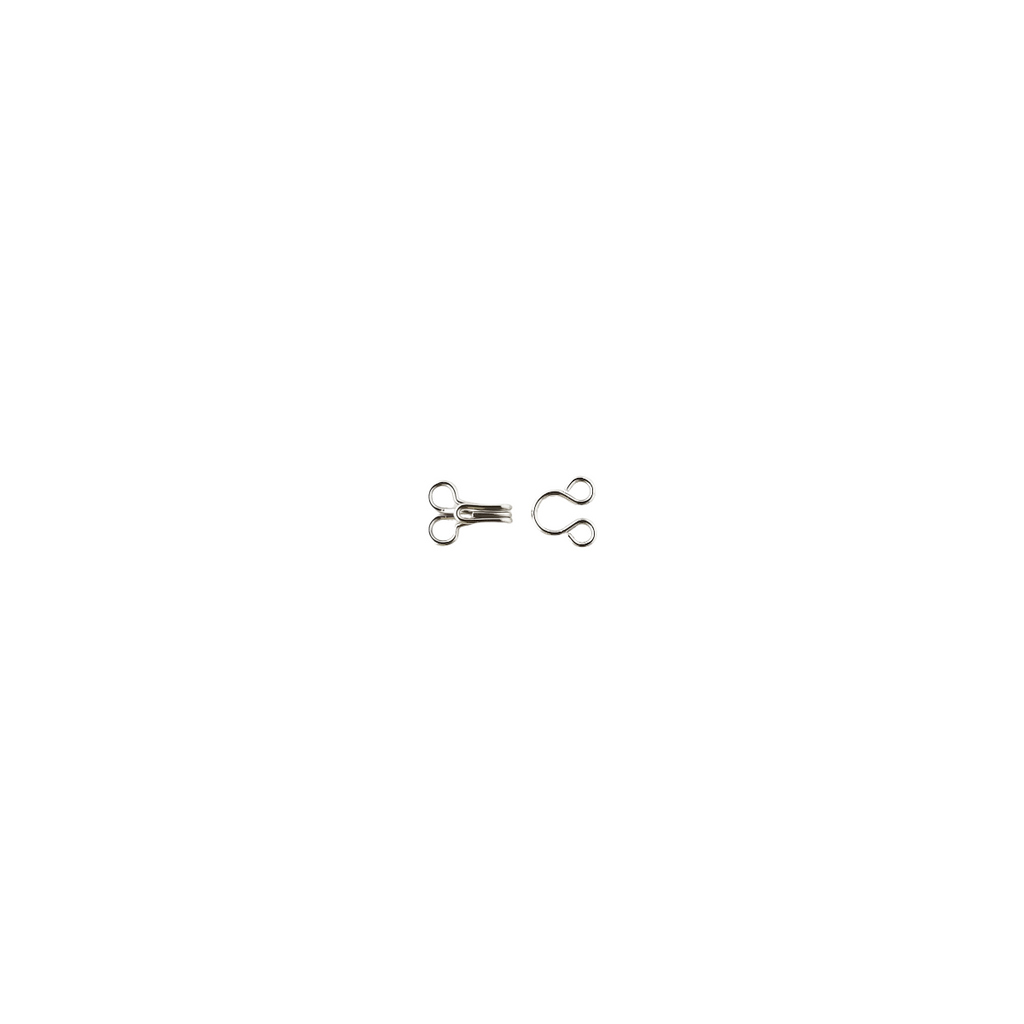 silver size 2 hook and eye sets from Heit's Wholesale bulk sewing supply company