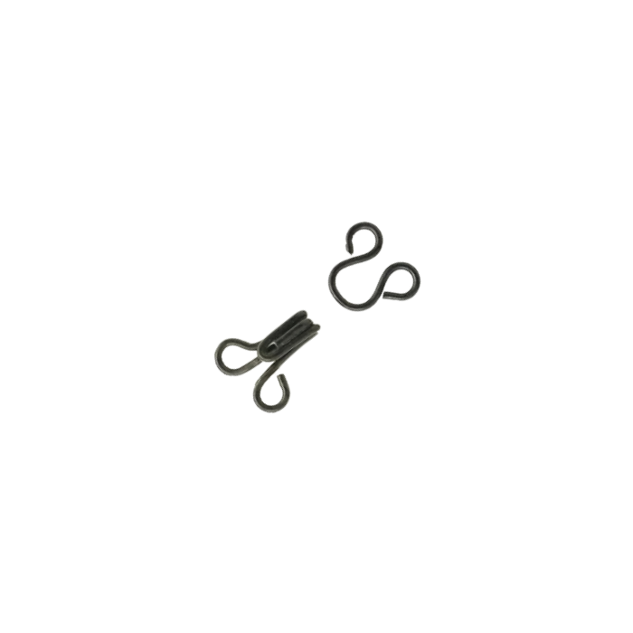 enlarged black size 4 hook and eye sets for coats from Heit's Wholesale bulk sewing supply company