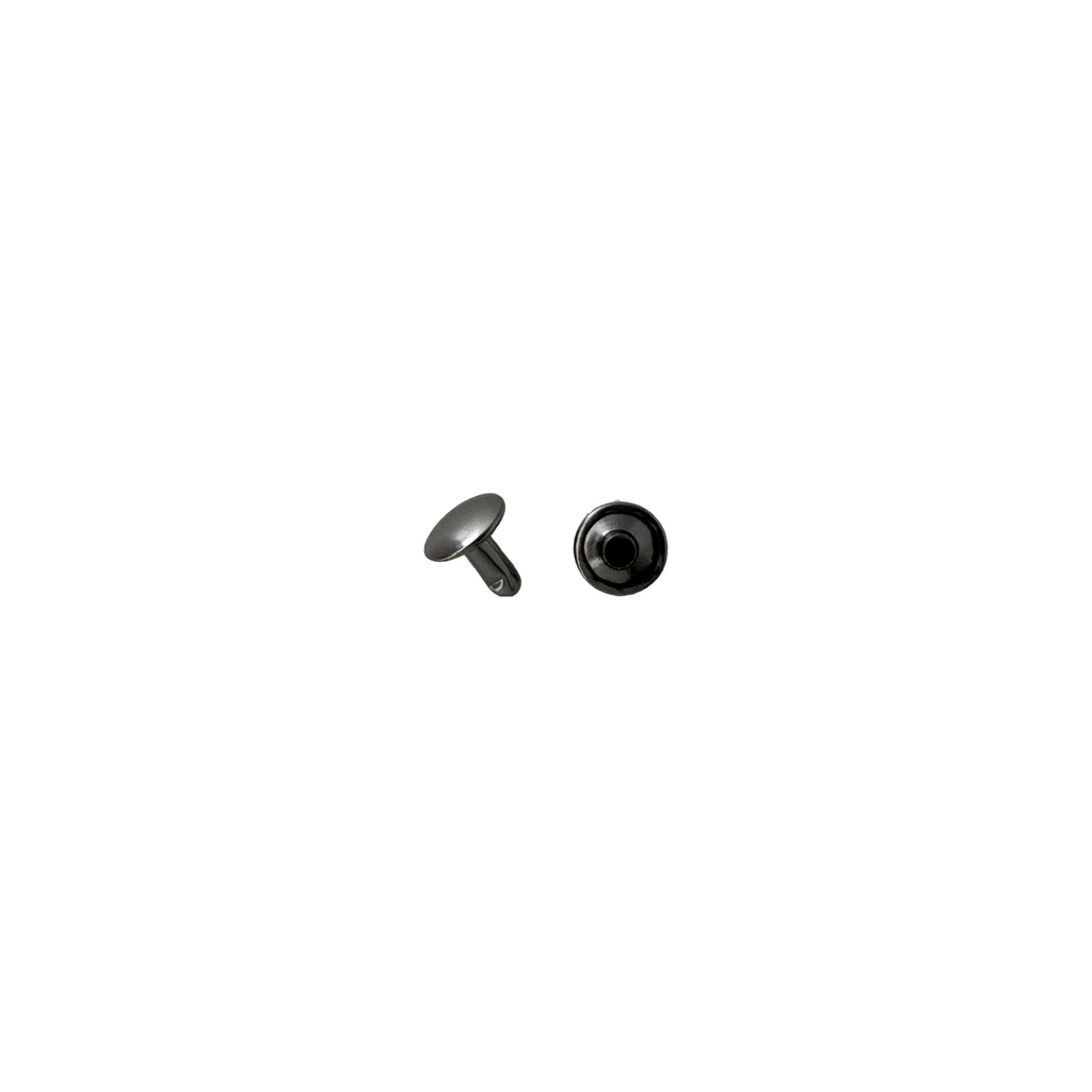 gunmetal 9mm cap and post rivet from Heit's Wholesale bulk sewing supply company