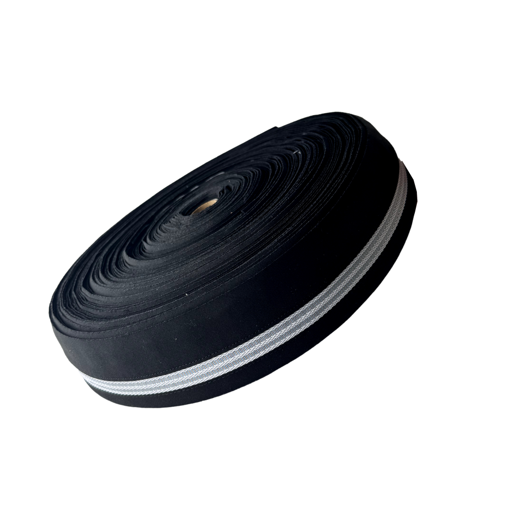 black 2+1/2" snugtex waistband on a spool from Heit's Wholesale bulk sewing supply company