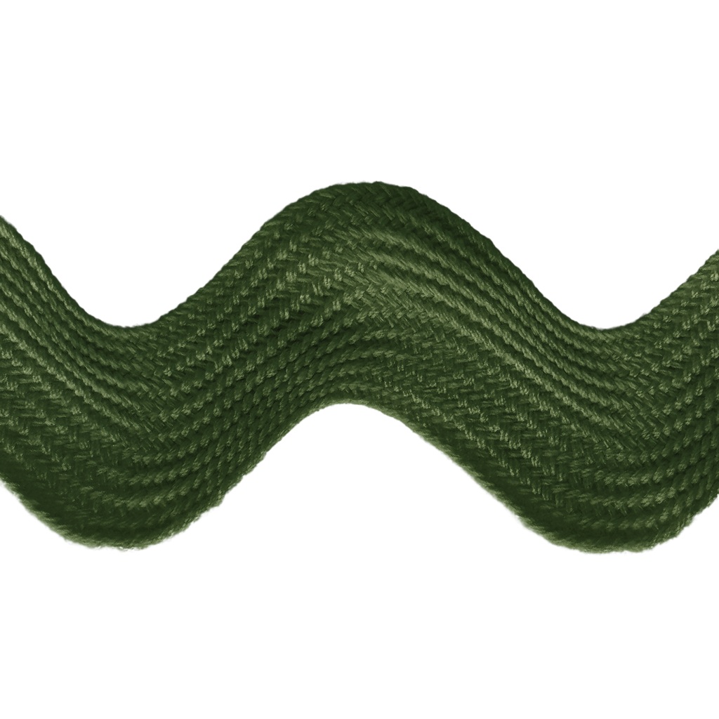 spring moss 1+13/32" polyester ric rac from Heit's Wholesale bulk sewing supply company