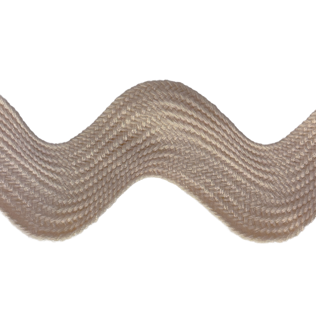 tan 1+13/32" polyester ric rac from Heit's Wholesale bulk sewing supply company