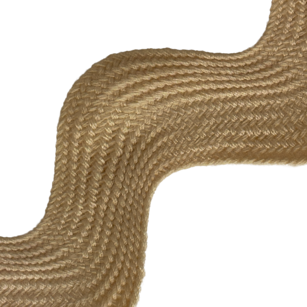 taupe 1+13/32" polyester ric rac from Heit's Wholesale bulk sewing supply company