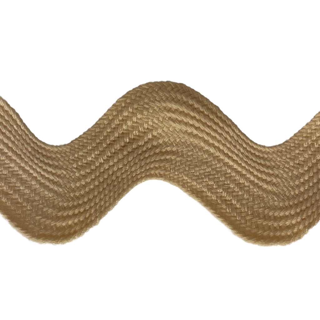 taupe 1+13/32" polyester ric rac from Heit's Wholesale bulk sewing supply company