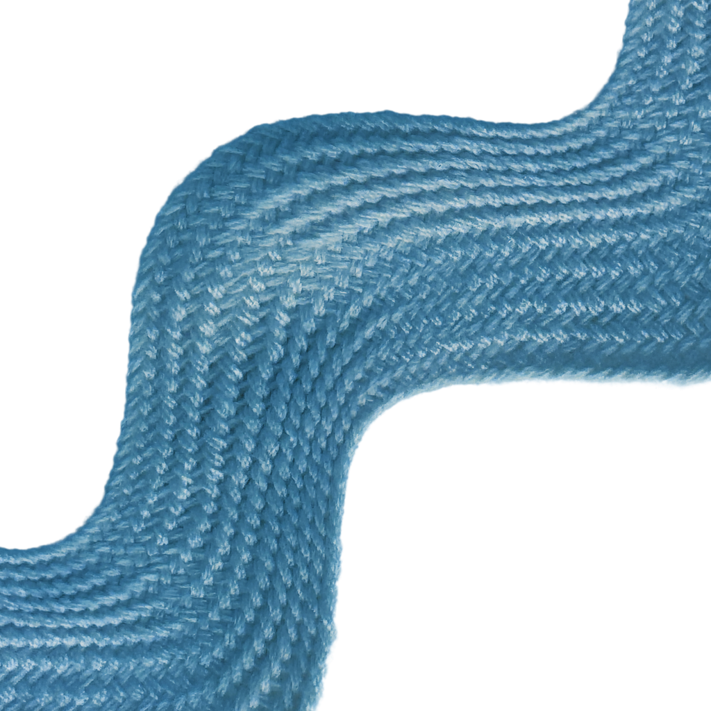 turquoise 1+13/32" polyester ric rac from Heit's Wholesale bulk sewing supply company