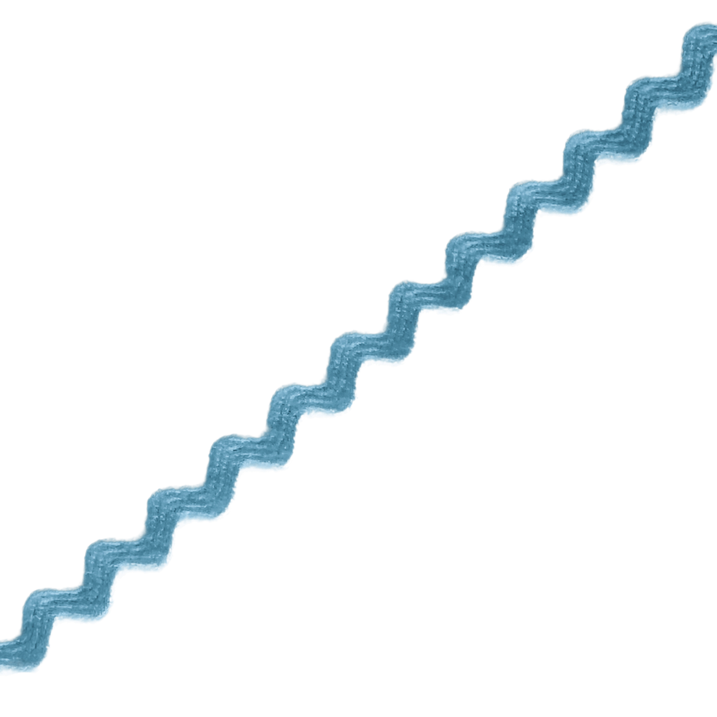 turquoise 11/64" polyester ric rac from Heit's Wholesale bulk sewing supply company