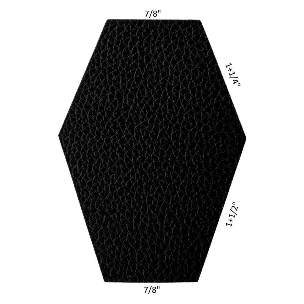 black vinyl suspender back pieces from Heit's Wholesale bulk sewing supply company