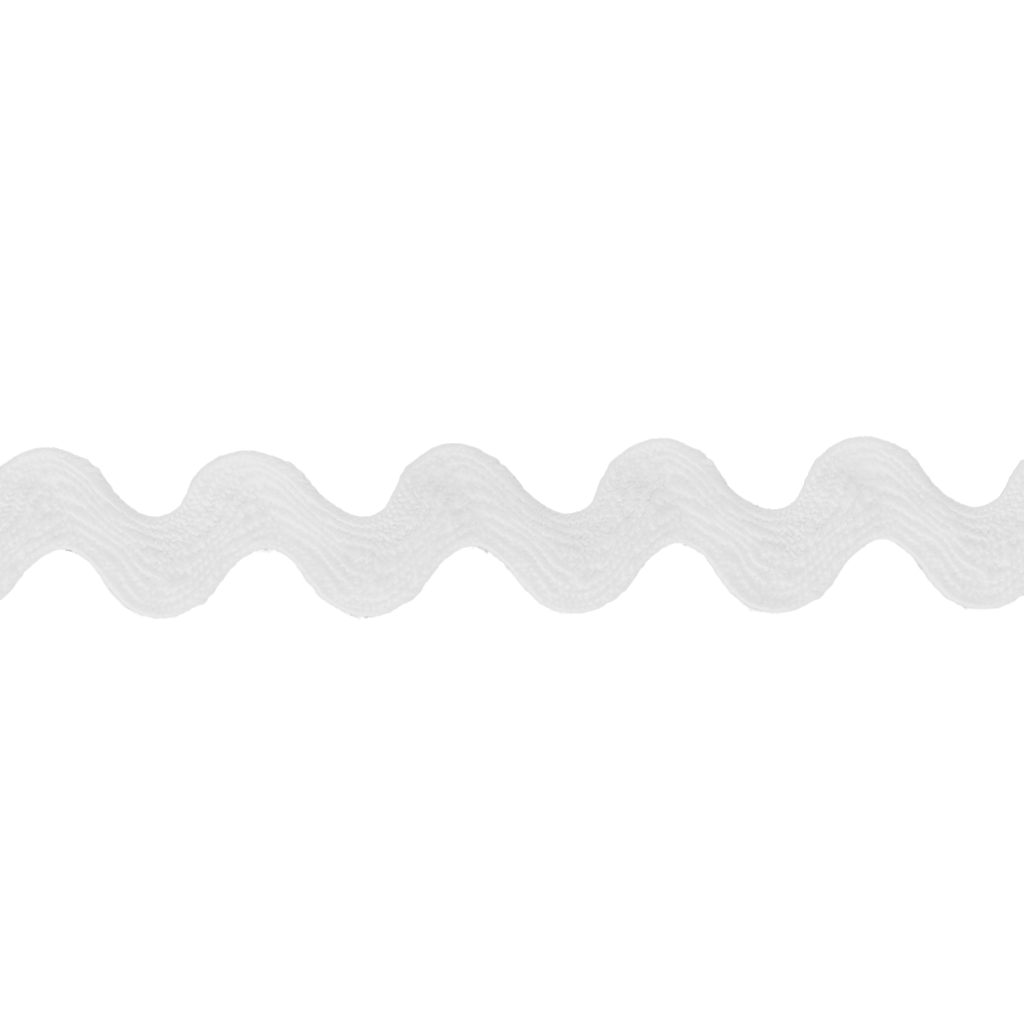 white 1/2" polyester ric rac from Heit's Wholesale bulk sewing supply company