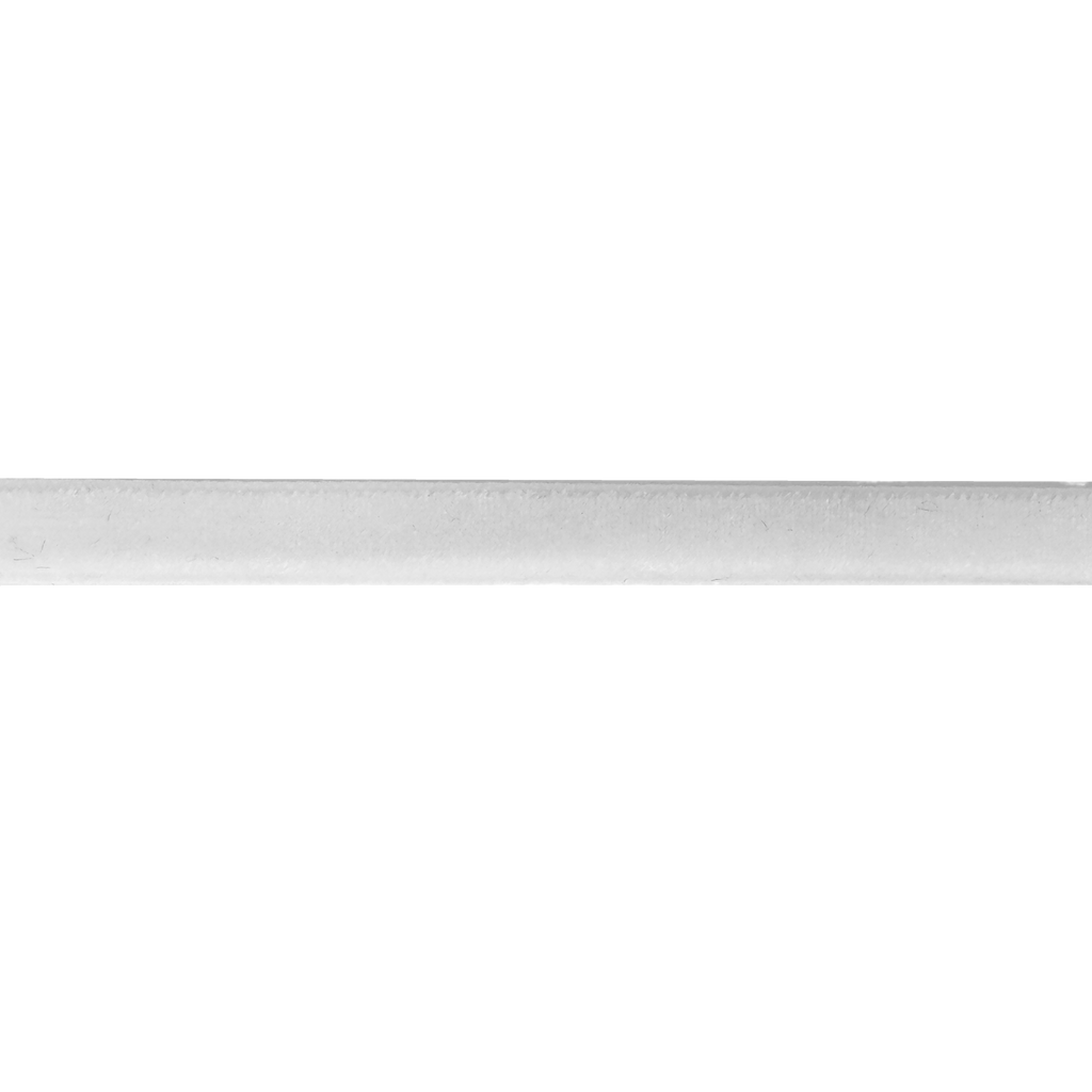 white 1/4" velvet ribbon from Heit's Wholesale bulk sewing supply company