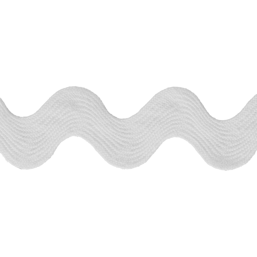 white 1" polyester ric rac from Heit's Wholesale bulk sewing supply company