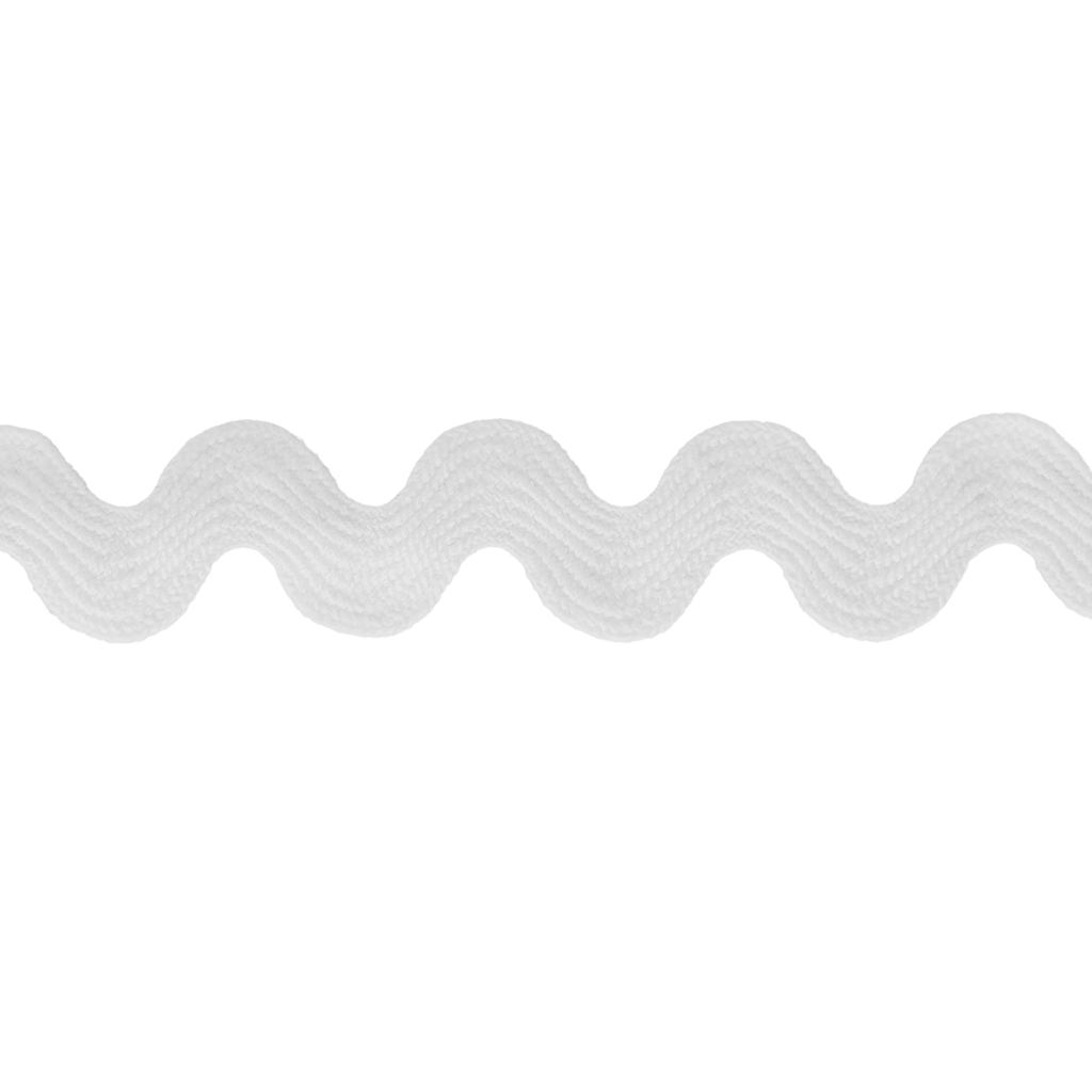 white 11/16" polyester ric rac from Heit's Wholesale bulk sewing supply company