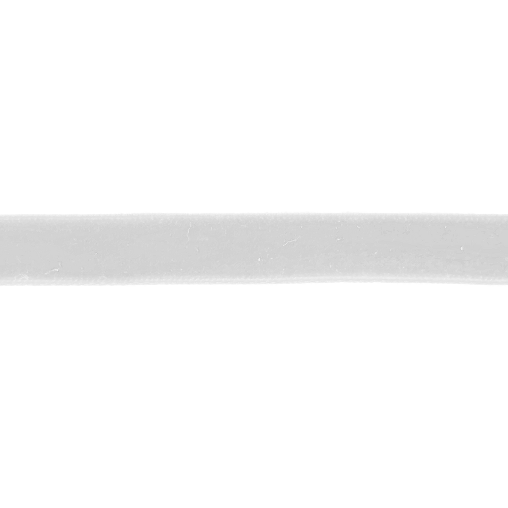 white 3/8" velvet ribbon from Heit's Wholesale bulk sewing supply company