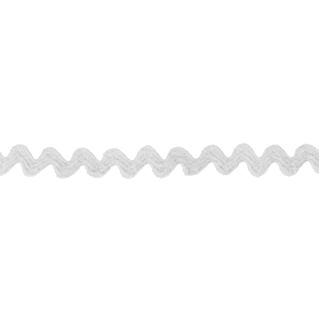 White 7/32" polyester ric rac from Heit's Wholesale bulk sewing supply company