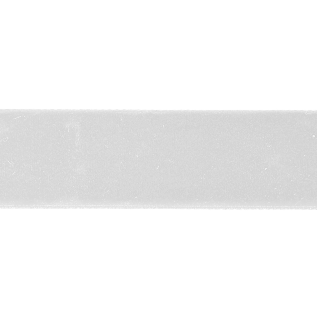 white 7/8" velvet ribbon from Heit's Wholesale bulk sewing supply company